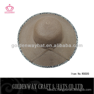 Woman floppy paper sun hat